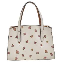 Pre Owned Coach Multicolor Floral Print Leather Charlie Carryall 28 Bag