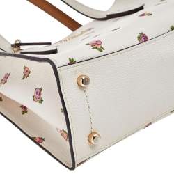 Pre Owned Coach Multicolor Floral Print Leather Charlie Carryall 28 Bag