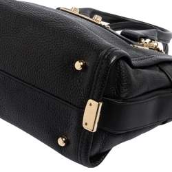 Pre Owned Coach Black Leather Swagger 27 Carryall Satchel