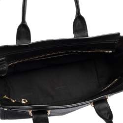 Pre Owned Coach Black Leather Swagger 27 Carryall Satchel