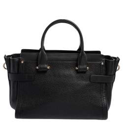 Pre Owned Coach Black Leather Swagger 27 Carryall Satchel