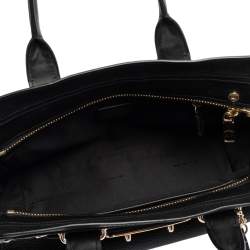 Pre Owned Coach Black Leather Swagger 27 Carryall Satchel