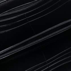 مملوكة مسبقًا Coach Black Canvas and Leather Accordion Zip Around Wallet