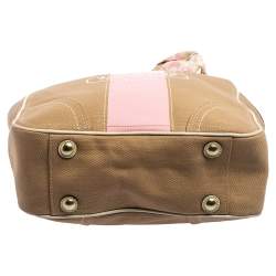 Pre Owned Coach Multicolor Canvas and Leather Tote