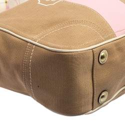 Pre Owned Coach Multicolor Canvas and Leather Tote