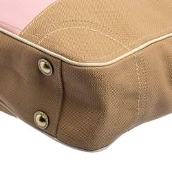 Pre Owned Coach Multicolor Canvas and Leather Tote