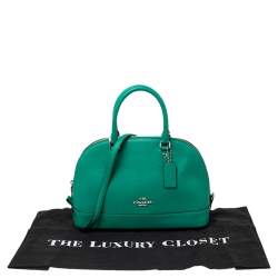 Pre Owned Coach Green Leather Mini Sierra Satchel
