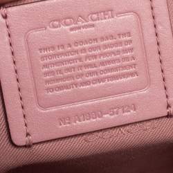 Pre Owned Coach Burnt Pink Leather Edie Satchel