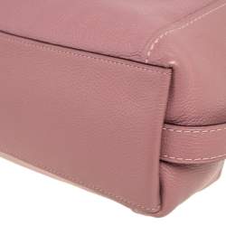 Pre Owned Coach Burnt Pink Leather Edie Satchel