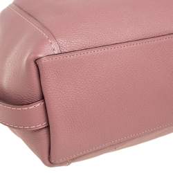 Pre Owned Coach Burnt Pink Leather Edie Satchel