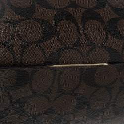 Coach Brown/Black Signature Canvas and Leather Celeste Hobo