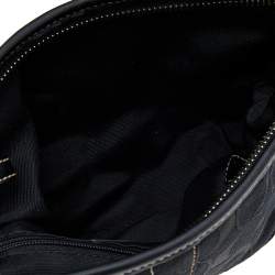 Pre Owned Coach Black Signature Canvas and Leather Soho Hobo