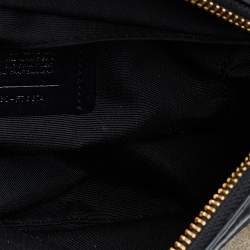Coach Black/Beige Leather And Signature Coated Canvas Satchel