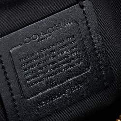 Coach Black/Beige Leather And Signature Coated Canvas Satchel