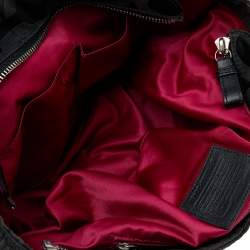 Pre Owned Coach Black Signature Nylon Mia Opaque Chain Tote