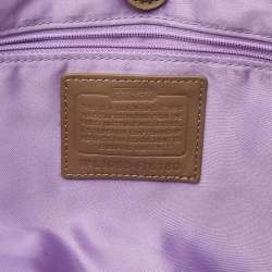 Pre Owned Coach Multicolor Signature Canvas and Patent Leather Pieced Patchwork Carly Tote