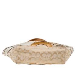 Pre Owned Coach Multicolor Signature Canvas and Patent Leather Pieced Patchwork Carly Tote