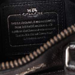 Pre Owned Coach Metallic Grey Leather Rhyder Satchel