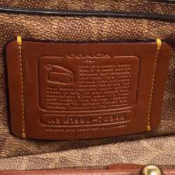 Pre Owned Coach Multicolor Signature Coated Canvas and Leather Dinky Shoulder Bag