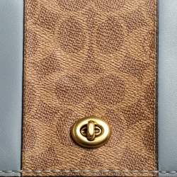 Pre Owned Coach Multicolor Signature Coated Canvas and Leather Dinky Shoulder Bag