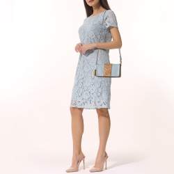 Pre Owned Coach Multicolor Signature Coated Canvas and Leather Dinky Shoulder Bag