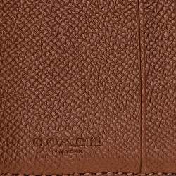 Pre Owned محفظة كوتشي جلد وكانفاس بالشعار المقوى بني ثلاثية الطي