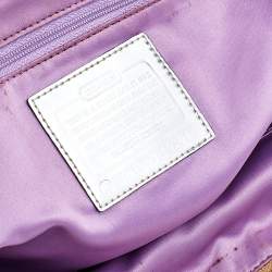 Pre Owned حقيبة يد كوتش بوبي غليم جلد وكانفاس مميز بيج