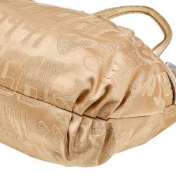 Pre Owned حقيبة يد كوتش بوبي غليم جلد وكانفاس مميز بيج