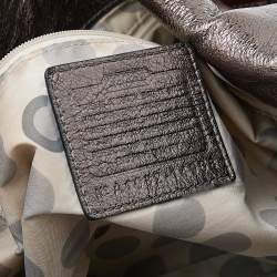 Pre Owned Coach Metallic Leather Julia Hobo