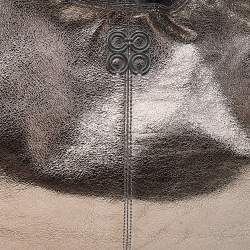 Pre Owned Coach Metallic Leather Julia Hobo