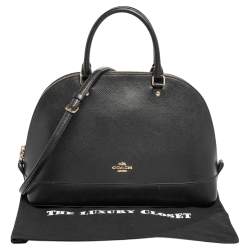 Pre Owned Coach Black Leather Sierra Satchel