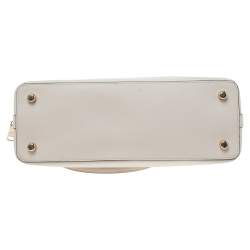 Pre Owned Coach White Leather Sierra Dome Satchel