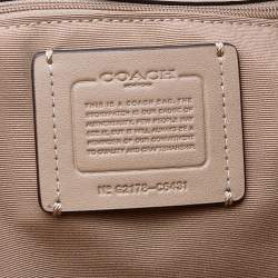 Coach White Coated Canvas And Leather Pop Floral Print City Tote