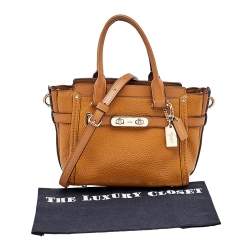 Coach Tan Leather Swagger 20 Carryall Satchel