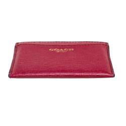 Coach Red Leather Card Case