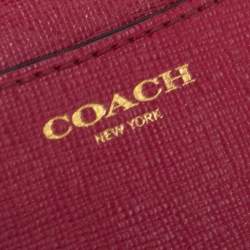 Coach Red Leather Card Case