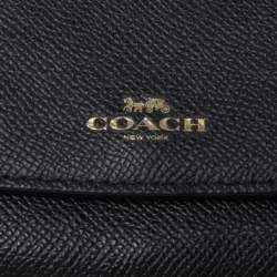 Coach Black Leather Accordion Card Case