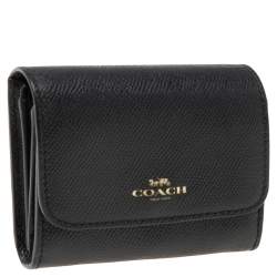 Coach Black Leather Accordion Card Case