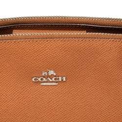 Pre Owned Coach Caramel Brown Leather Stanton Carryall Satchel