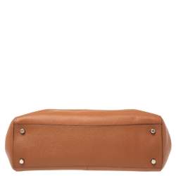 Pre Owned Coach Caramel Brown Leather Stanton Carryall Satchel