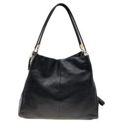 Pre Owned Coach Black Leather Edie 31 Shoulder Bag