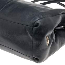 Pre Owned Coach Black Leather Edie 31 Shoulder Bag