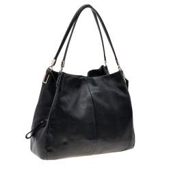 Pre Owned Coach Black Leather Edie 31 Shoulder Bag