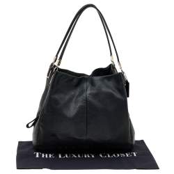 Pre Owned Coach Black Leather Edie 31 Shoulder Bag