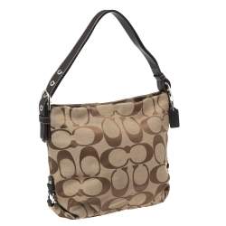 Coach Beige Signature Canvas Hobo