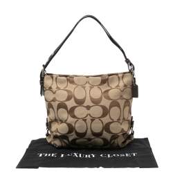 Coach Beige Signature Canvas Hobo