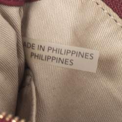 Pre Owned Coach Burgundy Leather Crossbody Messenger Bag