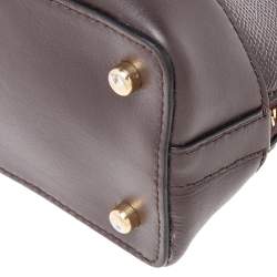 Coach Burgundy Patent and Leather Mini Sierra Satchel