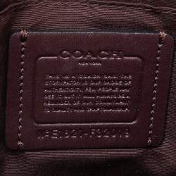 Coach Burgundy Patent and Leather Mini Sierra Satchel