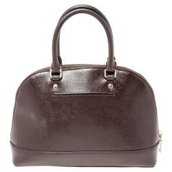 Coach Burgundy Patent and Leather Mini Sierra Satchel